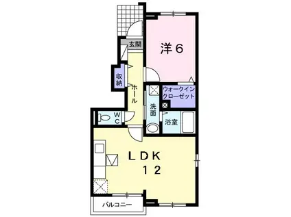 秋桜NEOB(1LDK/1階)の間取り写真