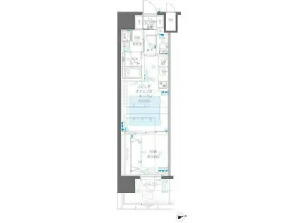 ズーム新宿御苑前 (1DK/3階)の間取り写真