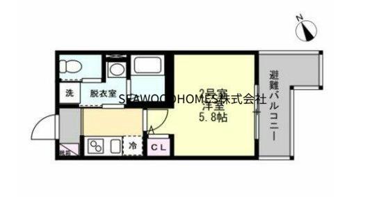 ベイルーム金沢六浦(1K/1階)の間取り写真
