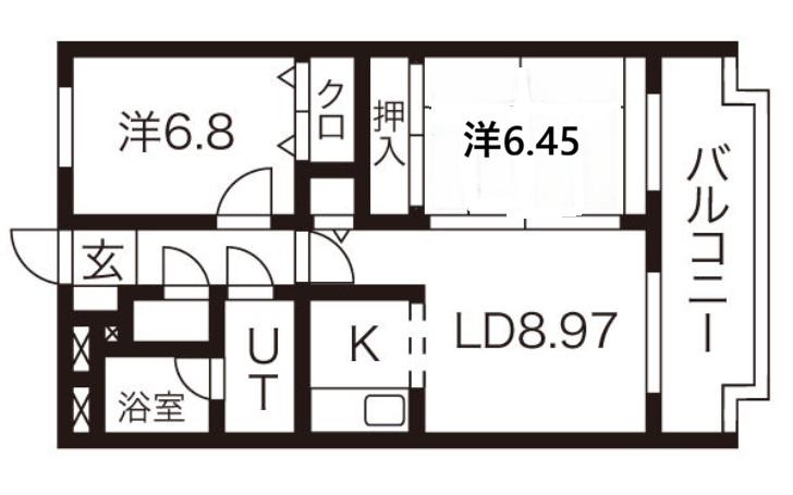 パルテール泉(2LDK/3階)の間取り写真