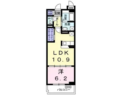 グリーンガーデン(1LDK/2階)の間取り写真