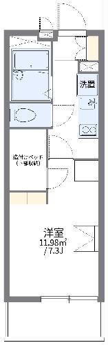 レオパレス新開(1K/3階)の間取り写真