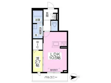 ベル・フェリシア(1LDK/3階)の間取り写真