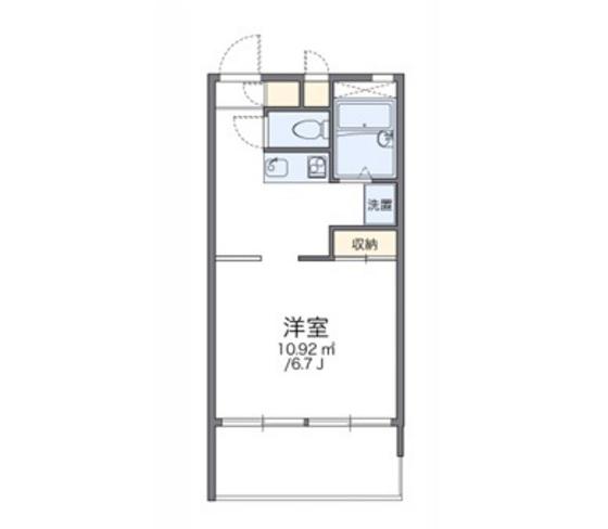 レオパレスSUZAKI(1K/3階)の間取り写真