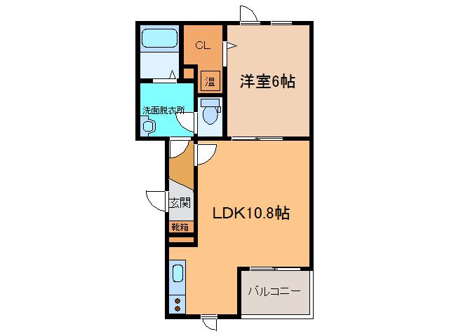 アマンドメゾン(1LDK/3階)の間取り写真