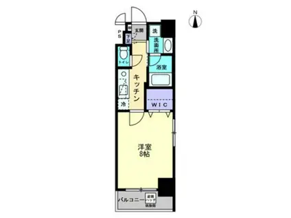 アルファレガロ南中央町(1K/1階)の間取り写真