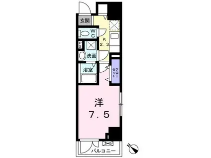 ヴェルテス・サウスコート10(1K/3階)の間取り写真