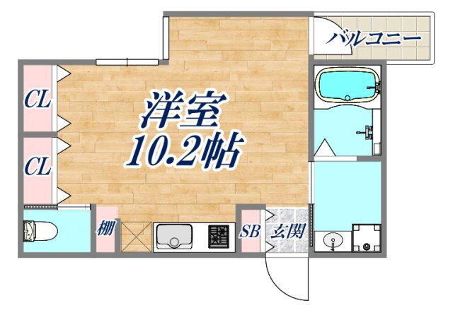 ワコーレヴィアーノ垂水塩屋町(ワンルーム/2階)の間取り写真