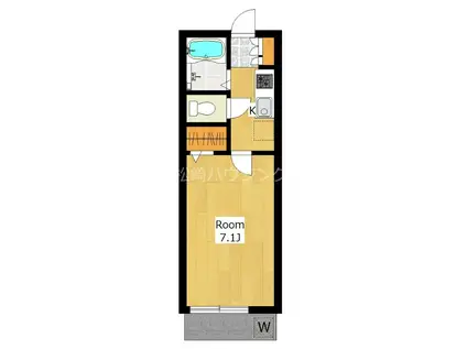 サンプレイスヤマダ(1K/1階)の間取り写真