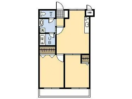T・Sグランデ恒久中央(2LDK/2階)の間取り写真
