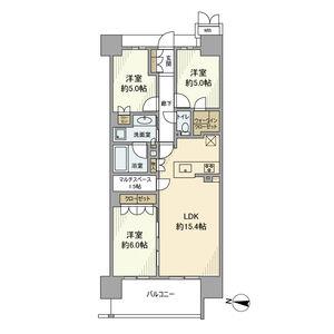 MJR深川住吉(3LDK/14階)の間取り写真