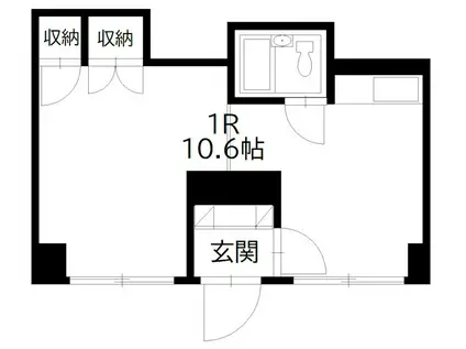 オレンジ23(ワンルーム/3階)の間取り写真