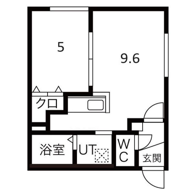グレンディール(1LDK/4階)の間取り写真