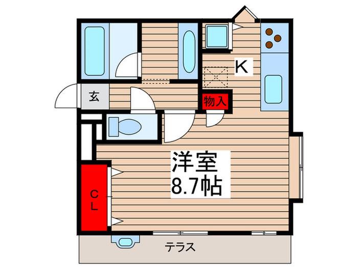 ラ・フォレ25(1K/1階)の間取り写真