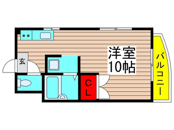 瀬田マンション(ワンルーム/2階)の間取り写真