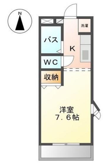 グリーンハイツ吉田(1K/2階)の間取り写真