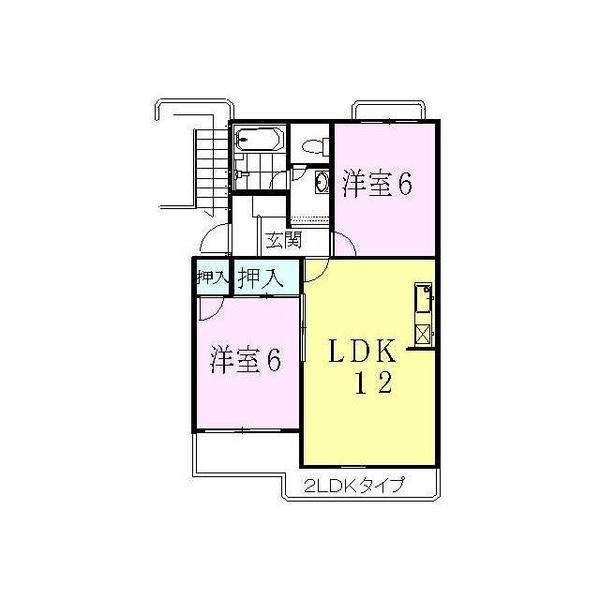 JR東海道本線 西焼津駅 徒歩26分 3階建 築32年(2LDK/1階)の間取り写真