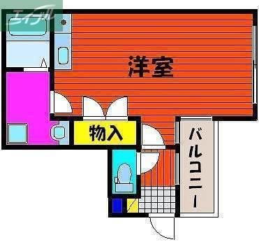 プティハイム本町(1K/4階)の間取り写真