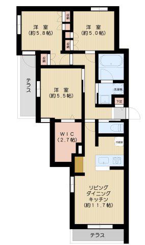 アーク千駄木(2SLDK/1階)の間取り写真