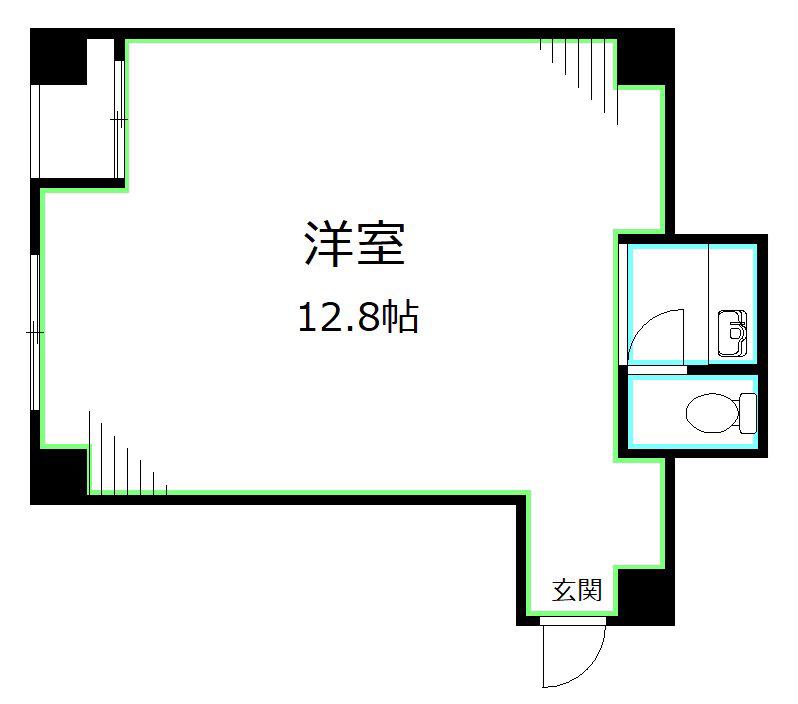 ヴィラージュ當間(ワンルーム/2階)の間取り写真