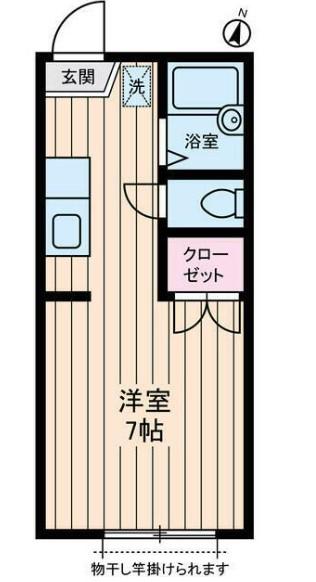 アネスタ赤羽(1K/2階)の間取り写真