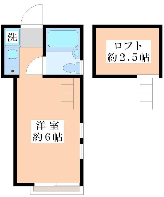スターシェモア代田橋(ワンルーム/2階)の間取り写真