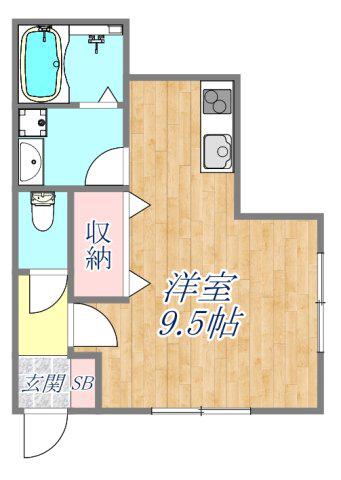 SOLEIL(ワンルーム/1階)の間取り写真