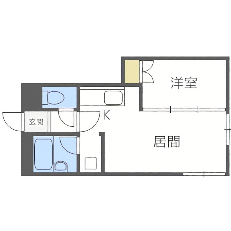 アーバンテラス東札幌II(1DK/2階)の間取り写真