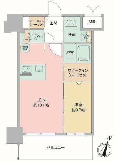 LOUIS RESIDENCE弁天町(1LDK/7階)の間取り写真
