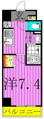 GLYCINE グリシーヌ(1K/3階)の間取り写真