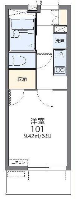 レオパレスREI(1K/2階)の間取り写真