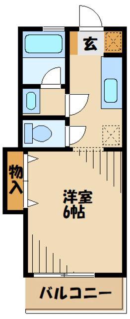 シオンANDO(1K/2階)の間取り写真