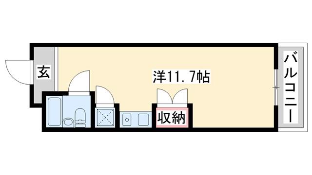 ルークレジデンス加東(ワンルーム/2階)の間取り写真