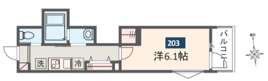 MELDIA大和田IV(1K/2階)の間取り写真