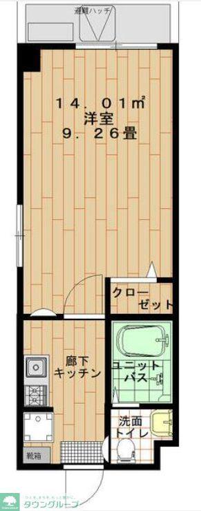 ペアパレス新高円寺(1K/7階)の間取り写真