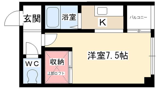 ぴゅあハウスれもん樹(1K/3階)の間取り写真