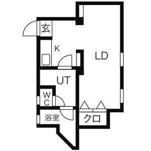 Kスクエア(ワンルーム/4階)の間取り写真