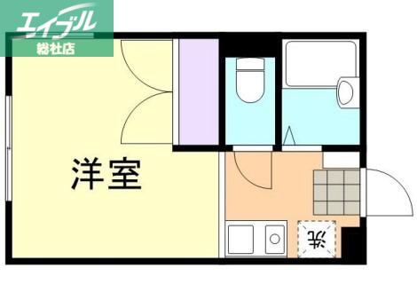 エステートナガオ(1K/2階)の間取り写真