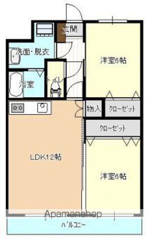 レイクヒルズ(2LDK/3階)の間取り写真