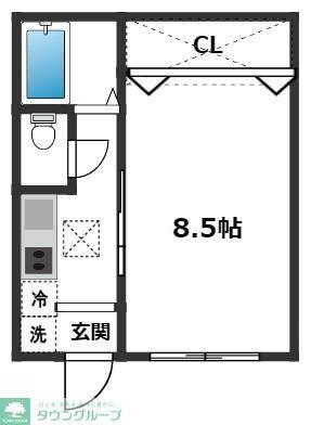 アイル富士見(1K/1階)の間取り写真