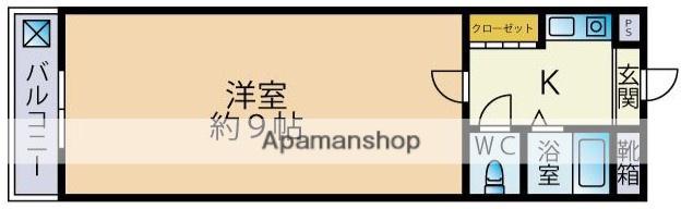 ブランズマンション小笹(1K/3階)の間取り写真