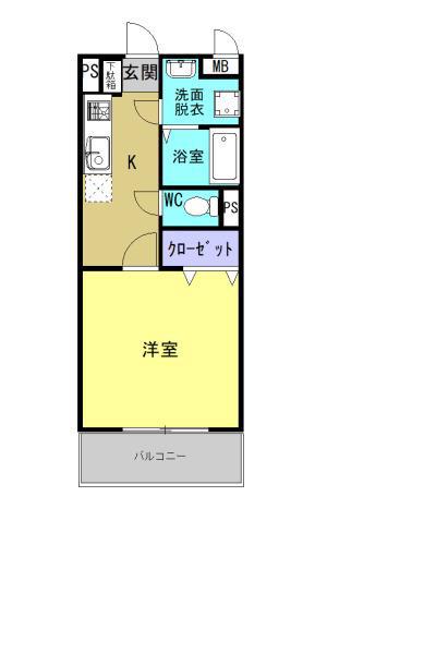 マンション アノ(1K/2階)の間取り写真