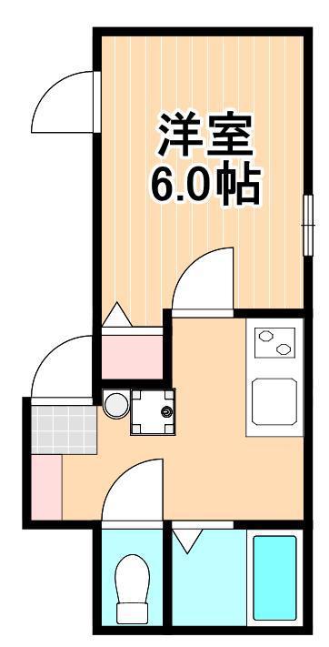 MELLAS北千住(1K/4階)の間取り写真