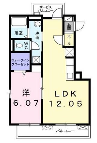 ブリ―ロ(1LDK/2階)の間取り写真