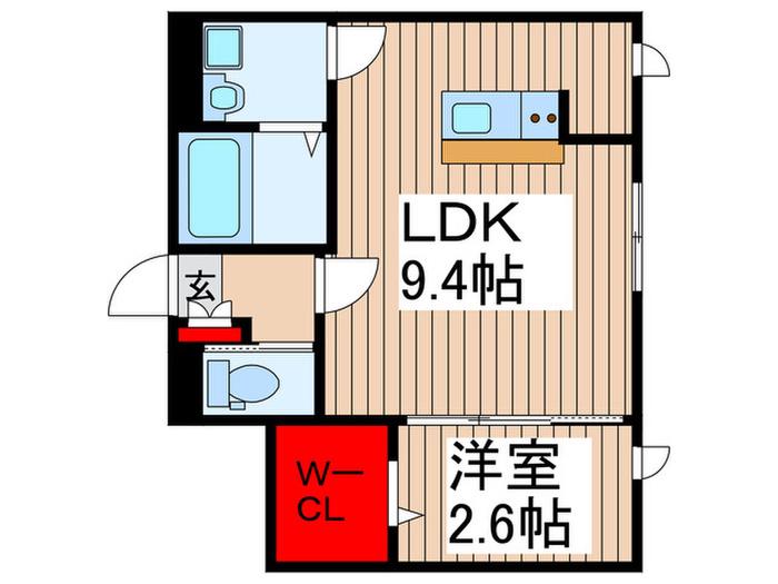 KEIAI RESIDENCE 元山II(1LDK/3階)の間取り写真