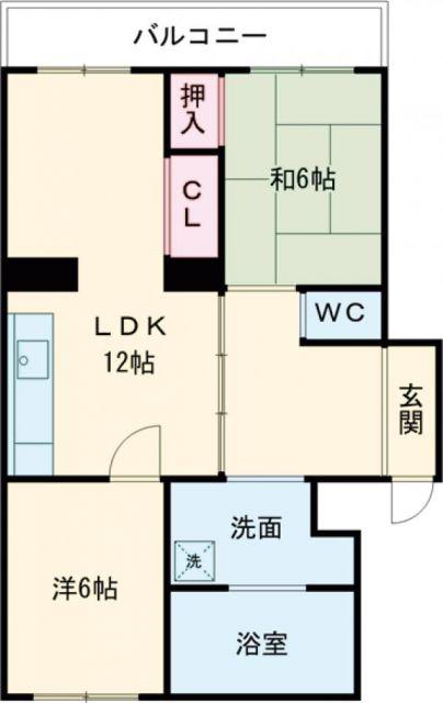 パークハイツ(2LDK/3階)の間取り写真