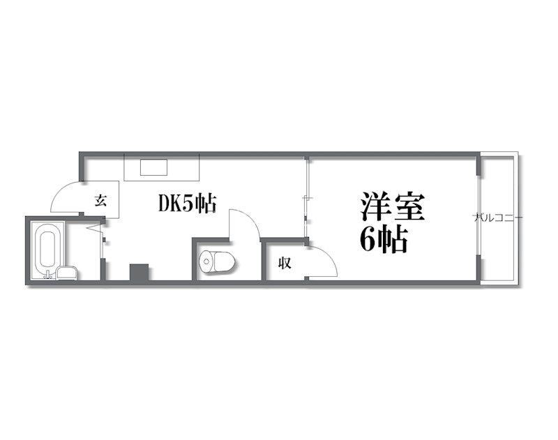 パパス永楽(1DK/3階)の間取り写真