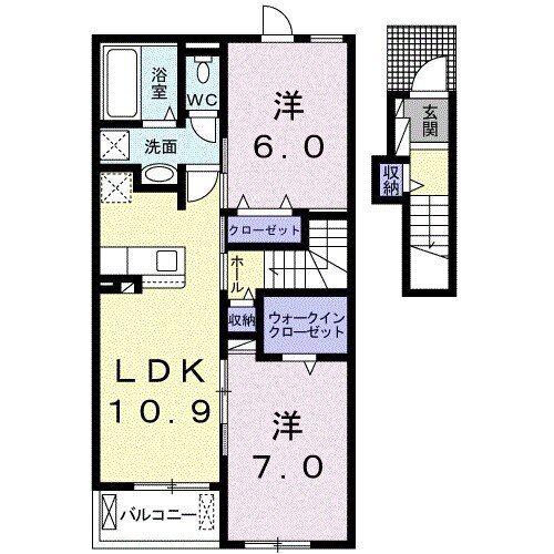 BANZO II(2LDK/2階)の間取り写真