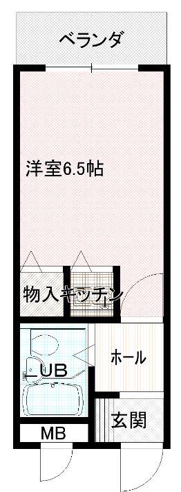 ファーストタウンパートIII(1K/5階)の間取り写真