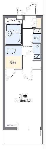 レオパレスバーディー(1K/1階)の間取り写真